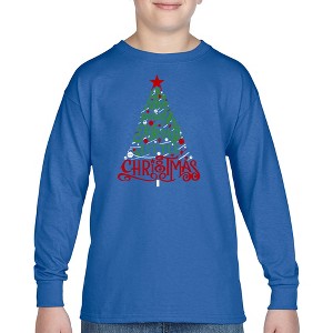 LA Pop Art Have Yourself a Merry Little Christmas - Boy's Word Art Long Sleeve T-Shirt - 1 of 4