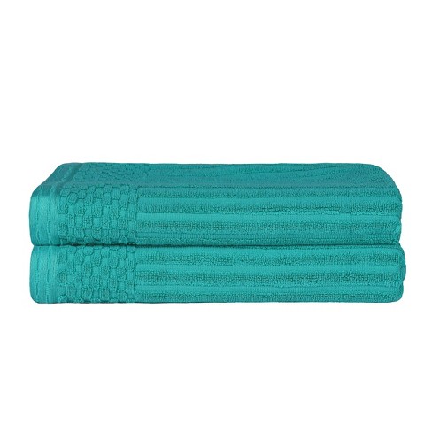 2pc Lilly Cotton Bath Towel Set Mineral Blue - Blue Loom : Target