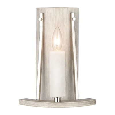 Elk Home White Stone 1 - Light Wall Light in  Polished Nickel