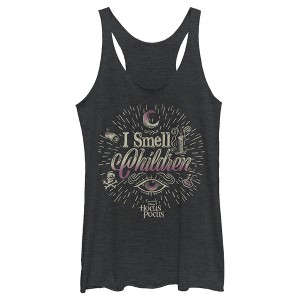 Women's Disney Hocus Pocus Witches Smell Children Racerback Tank Top - 1 of 3