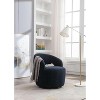 CAVINAS Teddy/Velvet Swivel Accent Chair,Barrel Chair with Wooden Frame and Swivel Base,Modern Upholstered Swivel Living Room Chairs for Living Room - 2 of 4