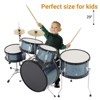 5-Piece Junior Drum Set, A Complete Kit for Kids with Stool, Sticks & Pedal, Beginner Set, Perfect Musical Gift for Boys & Girls - 3 of 4