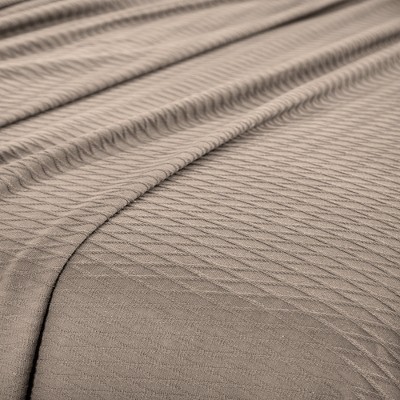 Full Khaki Cotton Diamond Weave Blanket