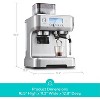 Casabrews 20 Bar Espresso Machine with Built-in Grinder and LCD Display Screen Stainless Steel - 2 of 4