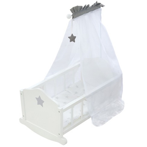 Roba Doll Cradle Set Stella Star Gray White Includes Hanging Mobile Target