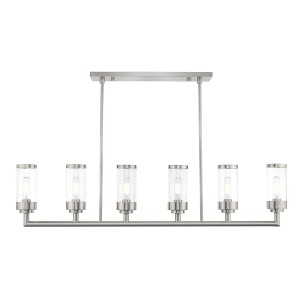 Livex Lighting Hillcrest 6 - Light Chandelier in  Brushed Nickel - 1 of 4