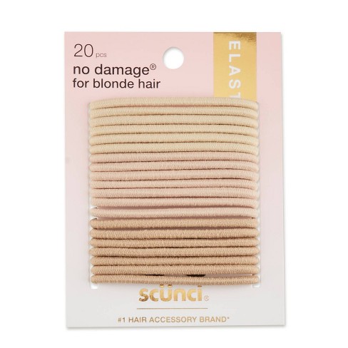 Scunci No Damage Medium-Hold Elastic Hair Bands Bright Colors