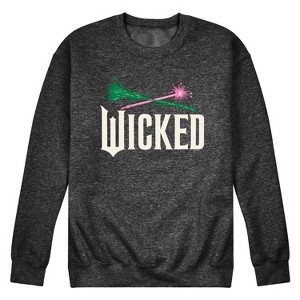Men's - Wicked - Wand And Broomstick Logo Graphic Fleece Sweatshirt - 1 of 4