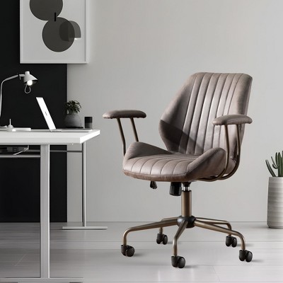XIZZI Home Office Desk Chairs Computer Office Chair, Modern Ergonomic High Back Suede Fabric Office Chair for Executive or Home Office