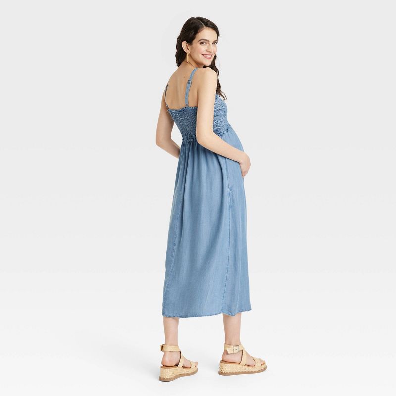 Sleeveless Smocked Midi Maternity Dress - Isabel Maternity by Ingrid & Isabel™, 2 of 4
