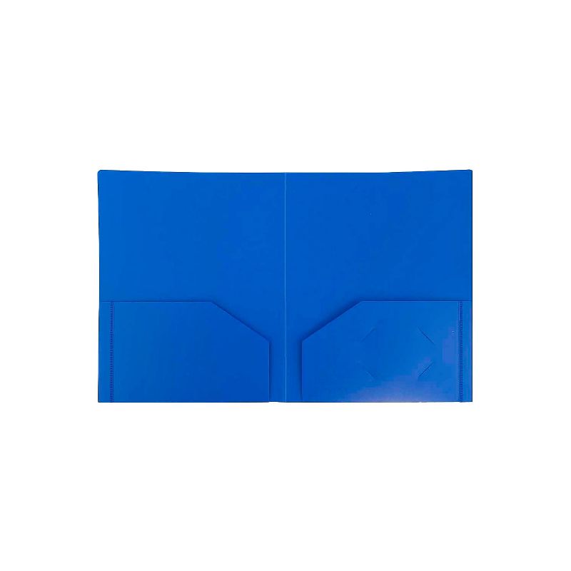 JAM Paper Heavy Duty 2-Pocket Folder Blue 108/Carton 383HBUB, 2 of 6