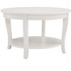 Kumasinova Round Coffee Table with Open Shelf,30" Versatile Side Table with Storage,Wood Coffee Tables for Living Room,Bedroom,Apartment - 2 of 4