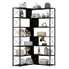 7-Tier Bookcase Home Office Bookshelf, L-Shaped Corner Bookcase with Metal Frame, Industrial Style Shelf with Open Storage, MDF Board-The Pop Home - 4 of 4