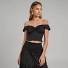 Knit & Lounge Women’s Off Shoulder Crop Top and Maxi Skirt Set Ruffle Sleeves Smocked Waist Flowy Tiered Skirt - 4 of 4