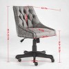Executive Office Chair with Adjustable Height and Tufted Padded Seat for Home Office, Study or Vanity -3irtyhousy - 4 of 4