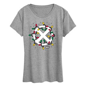 Women's - Marvel - Holiday Xmen Logo Short Sleeve Graphic T-Shirt - 1 of 4