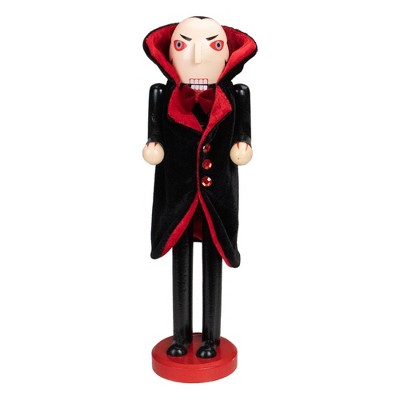 Northlight 14" Dracula Vampire Wooden Halloween Nutcracker - Black/Red