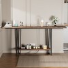 VECELO Couch Side & Console Table with 2 Outlets, 2 USB Ports and Extra Long 9.8 Feet Power Code, Sofa Behind - 3 of 4