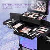 Byootique Rolling Makeup Train Case Cosmetic Drawer Pouch Traveling Cart Trunk Cosmetic Barber Case Salon Lockable Makeup Station Mermaid Purple - 2 of 4