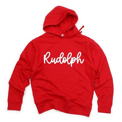 Simply Sage Market Women's Graphic Hoodie Rudolph Bold Cursive