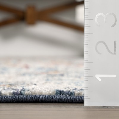 Vintage Multicolor Synthetic Rectangular 8' x 10' Area Rug