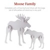 Best Choice Products 2-Piece 58in Moose Family Silhouette Set, Outdoor Christmas Yard Decor w/ Ground Stakes - White - 2 of 4