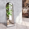 Americanflat - 18x58 Black Arched Full Length Mirror With Stand Full Body Mirror for Bedroom Living Room Bathroom - 2 of 4