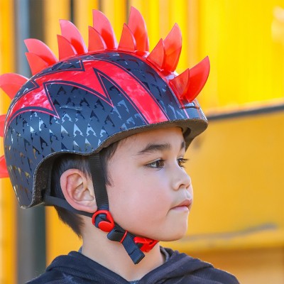 Raskullz LED Bolt Light Up Mohawk Child Helmet - Black/Red_7