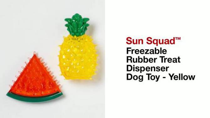 Freezable Rubber Treat Dispenser Dog Toy - Yellow - Sun Squad&#8482;, 2 of 5, play video
