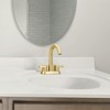 Cobbe Brushed Gold 4 Inch Centerset Bathroom Faucet, Bathroom Vanity Lavatory Faucets for Sink 3 Hole 2 Handle, Swivel Spout with Brass Drain Assembly - 3 of 4