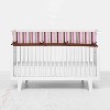 Bacati - Mod Dots/Stripes Long Crib Rail Guard Cover Pink/Chocolate - 2 of 4