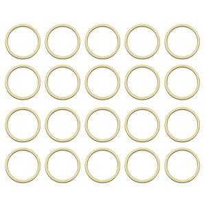 Unique Bargains DIY Craft Brass Hollow Round Jewelry Connecting O-Rings 50 Pcs - 1 of 4