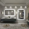 Apmir Super Bright Front & Back LED Lighted Anti-Fog Aluminum Alloy Framed Tempered Glass Bathroom/Vanity Mirror with ETL & 3-Year Warranty - 3 of 4