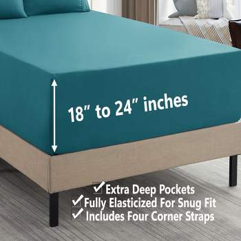 18"-24" Extra Deep Pocket, Double Brushed High End Microfiber Sheet Set by Sweet Home Collection™