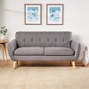 KWPZQEB 67.25" Loveseat Sofa, Button Tufted Small Couch with Upholstered, Mid Century Modern Decor Love Seat Couches for Living Room, Small Space - 3 of 4