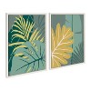 (Set of 2) 18" x 24" Sylvie Jungle Leaves by Maja Mitrovic Framed Canvas Set White - Kate & Laurel All Things Decor - 2 of 4