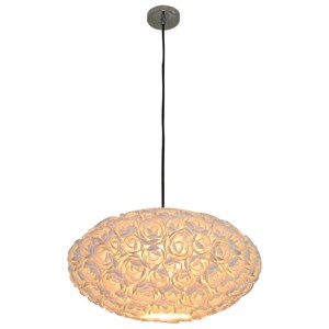 A & B Home 13" Elegant Cream Seashell Flower Hanging Orb Chandelier - 1 of 1