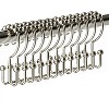 Home Mart Goods 12 Piece Set Brushed Nickel Heavy Duty Double Ear Shower Curtain Hooks Rings Rustproof Metal - 4 of 4