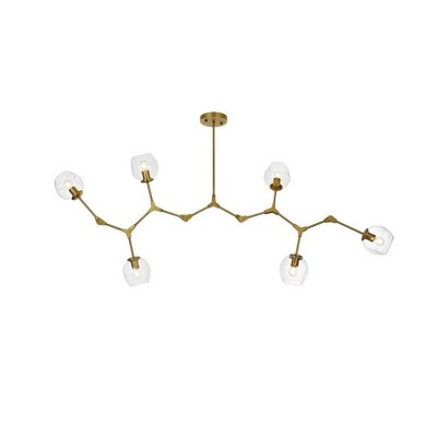 Elegant Lighting Cavoli 6 - Light Chandelier in  Brass