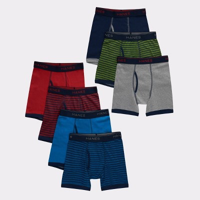 Fruit of the Loom Boys' 7pk Striped Boxer Briefs - Colors May Vary S