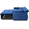 Kumasinova Velvet Futon Sofa Bed,3 in 1 Convertible Sleeper Sofa Bed with Toss Pillows,Pockets,Pull Out Couch for Living Room,Apartment,Office - 3 of 4