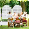 PexFix 72 in. H x 35 in. W White Metal Arch Wall Planter Box with Trellis for Climbing Plants - 4 of 4