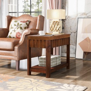 NicBex Modern Rectangular Wood Coffee Table with Storage Shelf,End Table with Solid Wood Legs,Center Table for Living Room - 1 of 4