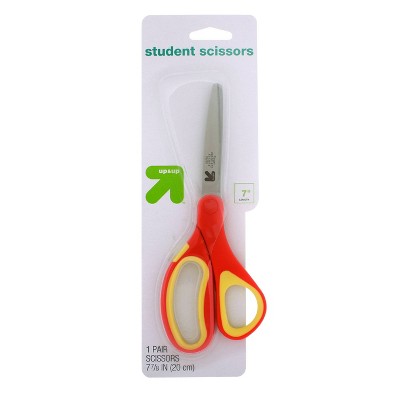 7" Student Scissors (Color Will Vary) - up&up™: School Supplies, Kids Art, 7 Inch, Multicolor, Metal & Plastic