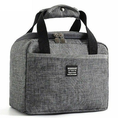 Thickened Handheld Lunch Bag Insulated Bento Bags Kids Lunch Kits(Gray)