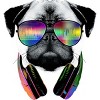Women's Design By Humans Rainbow Beat DJ Pug By clingcling Racerback Tank Top - 2 of 3