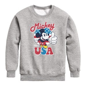 Boys' - Disney - Americana Graphic Long Sleeve Fleece Sweatshirt - 1 of 4
