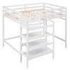 NicBex Full Size Bunk Bed with Storage Ladder Bed Frame with Guardrails and Coat Hanger, No Spring Box Required - 3 of 4
