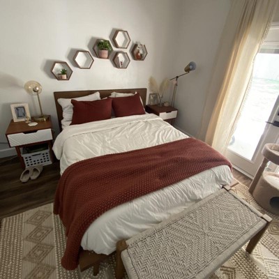 Touraco Accent Table Brown/white 