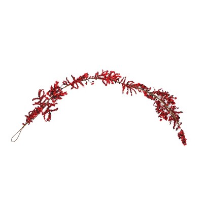 Northlight 6' x 8" Burgundy Red Berry Artificial Christmas Garland- Unlit